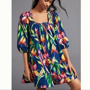 Anthropologie Maeve Tabitha Swing Floral Tunic Dress